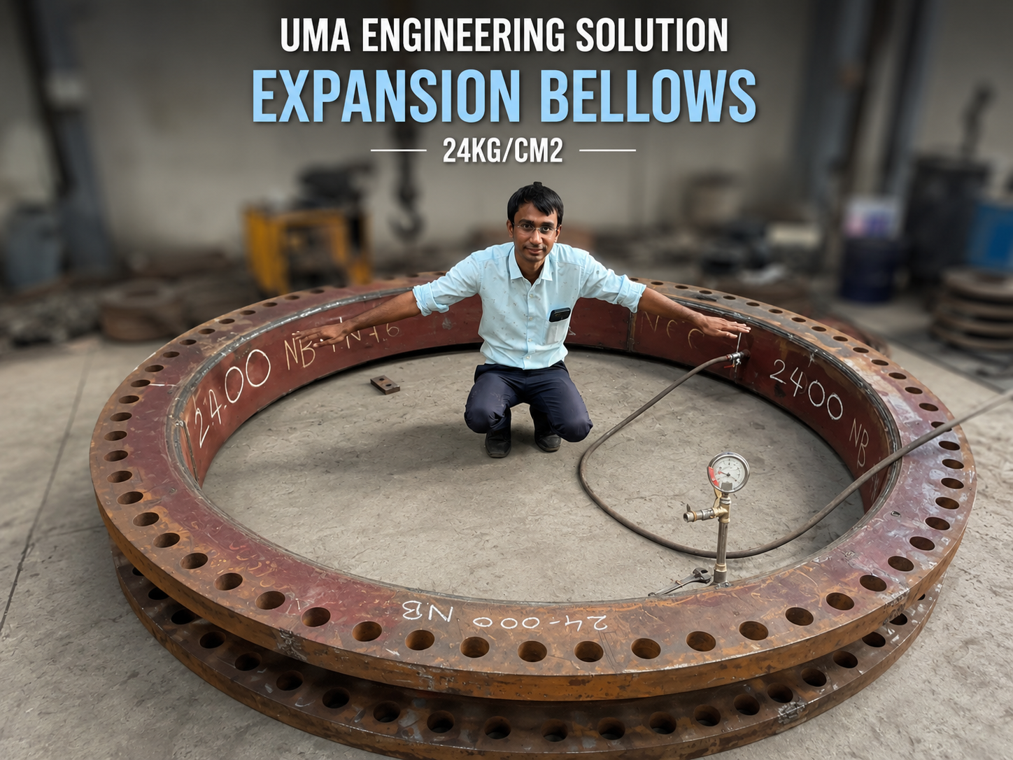 High-pressure expansion joint, 24 kg/cm2, oil and gas application