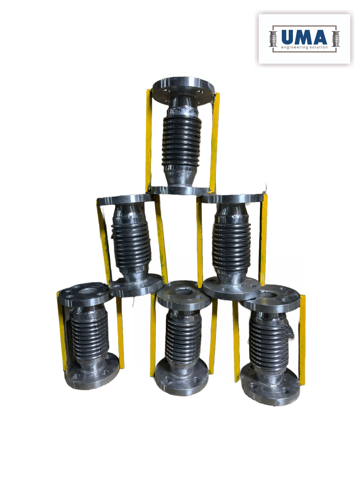 CAD cutaway drawing of a multi-ply metal bellows element